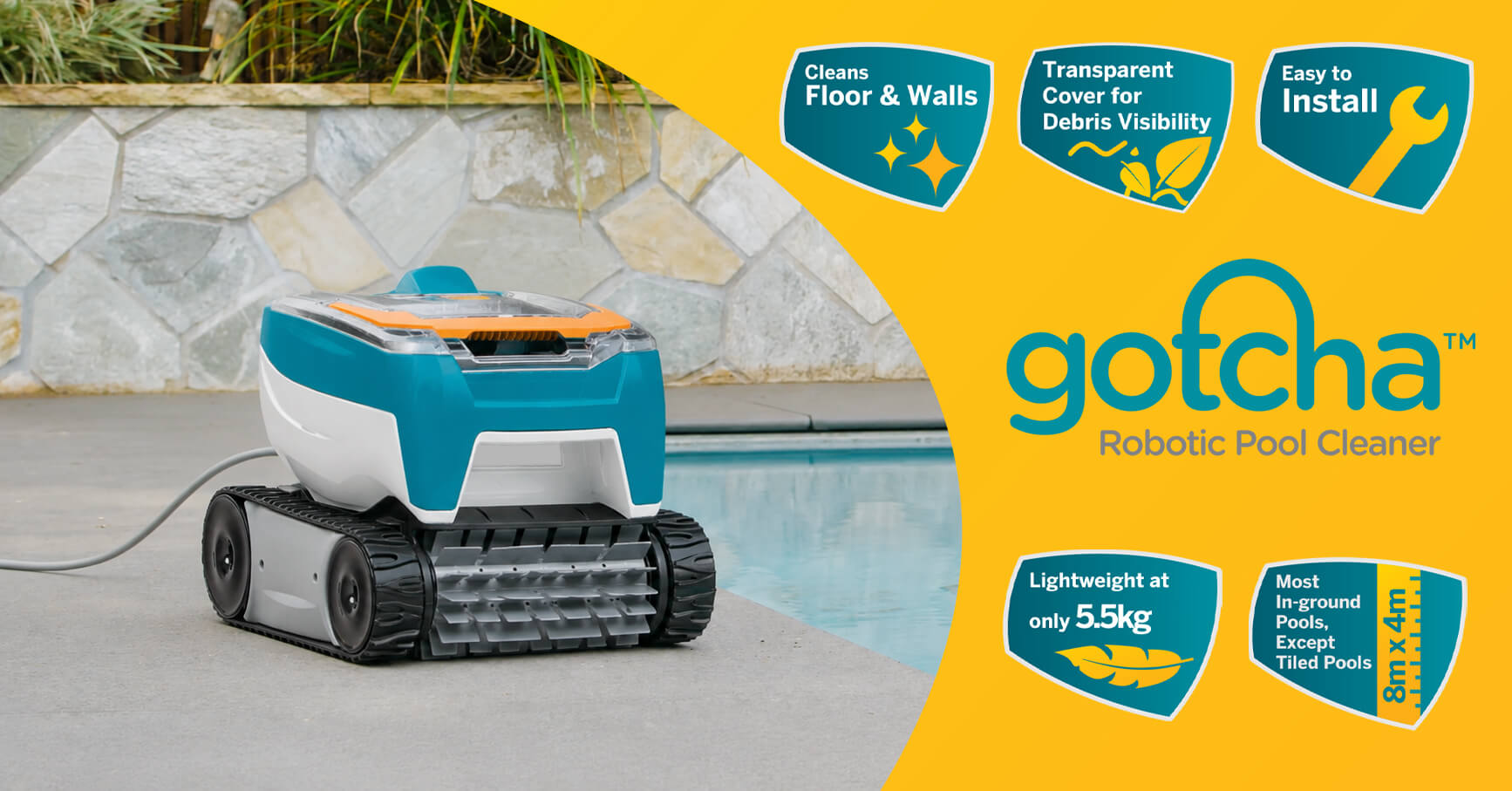 Baracuda Gotcha Robotic Pool Cleaner - Floor and Wall Cleaning Features