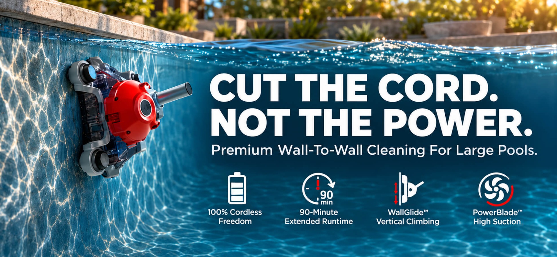 Kokido Voltera 120 cordless floor and wall cleaning with extended runtime, WallGlide and PowerBlade technology