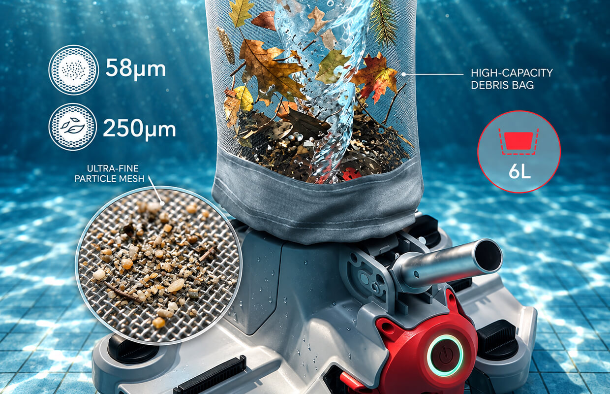 Kokido Voltera 120 dual-stage filtration and 6 litre debris capacity