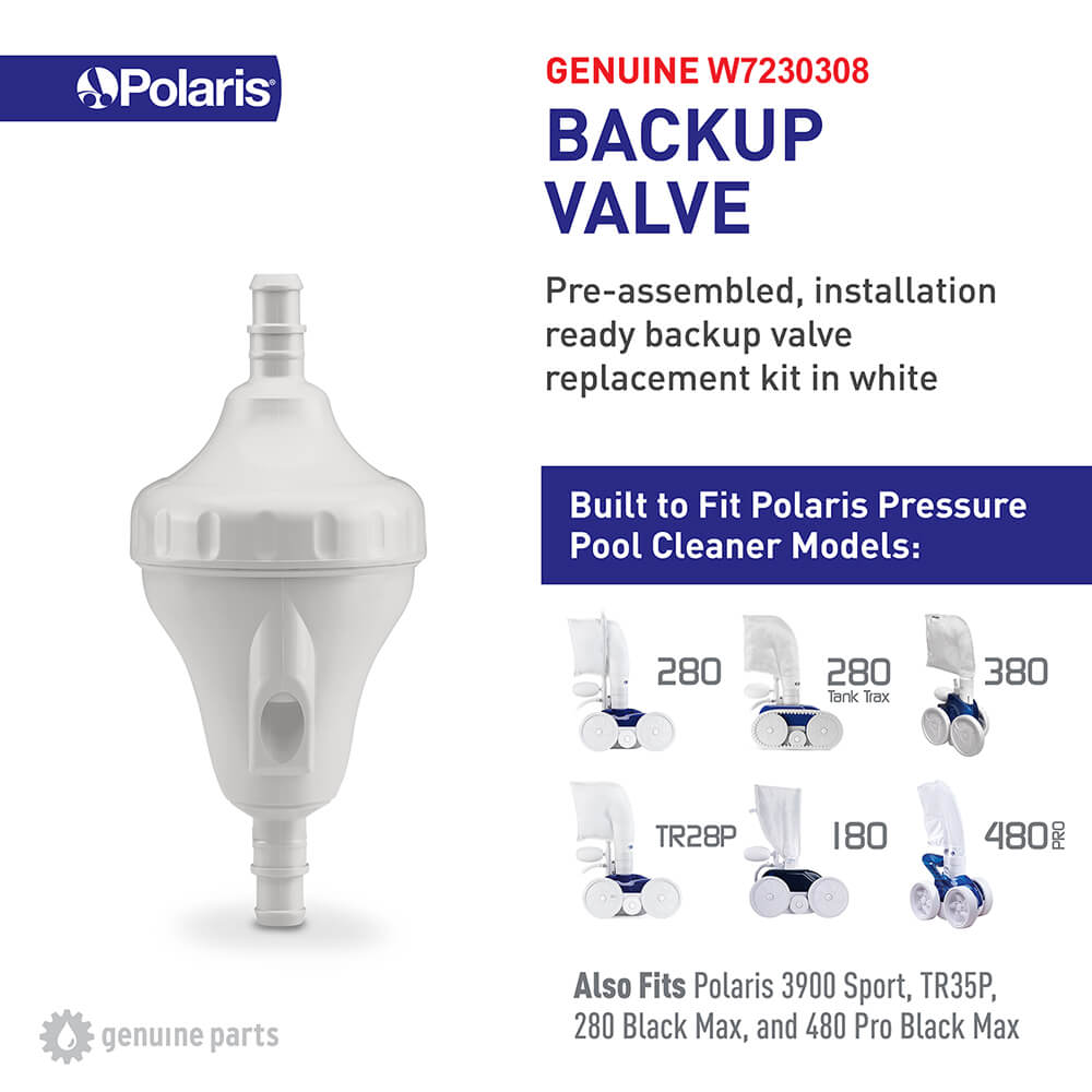 Polaris W7230308 Back-Up Valve - Fit Guide