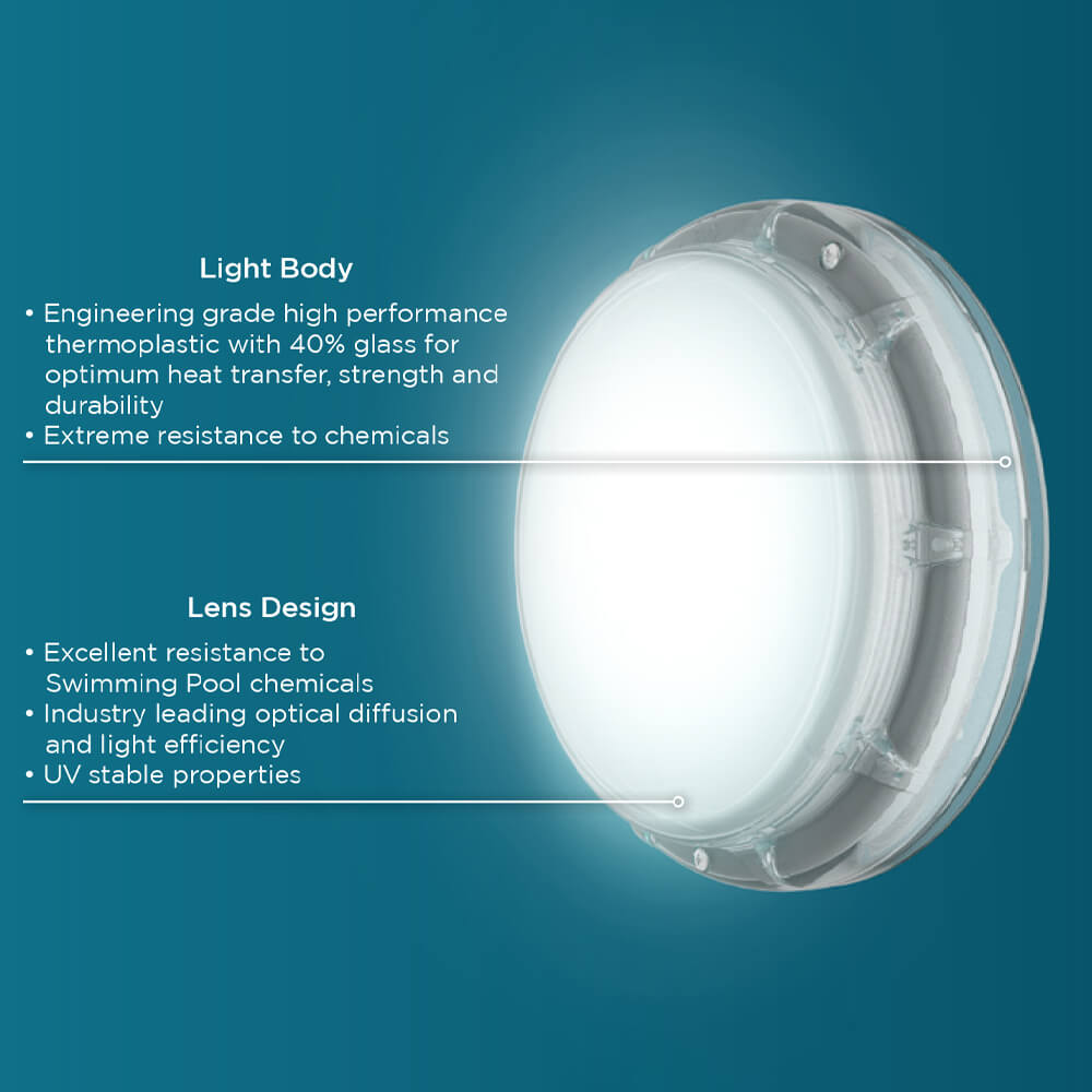 PAL Sonar Retro Pool Light body and lens design