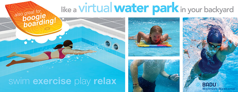 BADU Stream II—Swim. Relax. Play. in your backyard pool