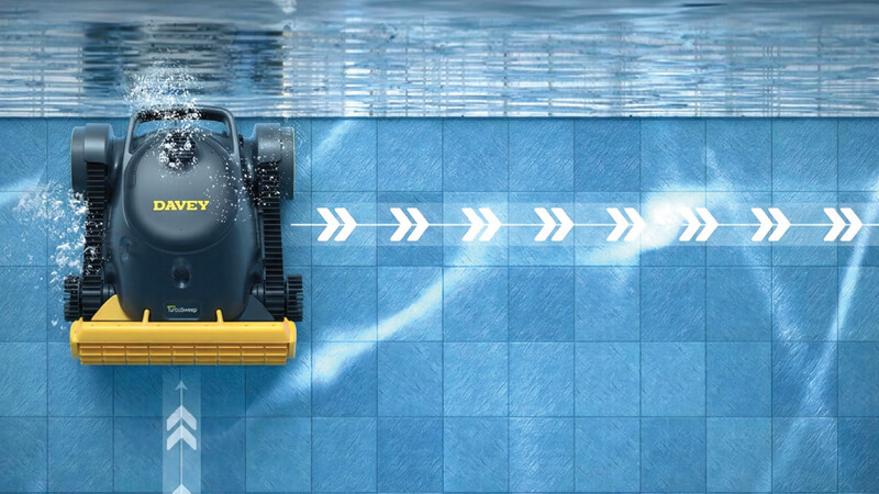 Davey TurboSweep AdaptiveNav 4.0 path planning for floor wall and waterline cleaning