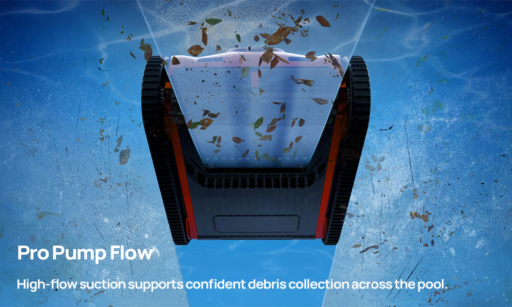 iGarden K Pro Pro pump flow for confident debris collection