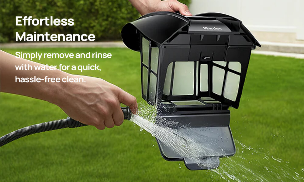 iGarden K80 filter basket rinse clean maintenance