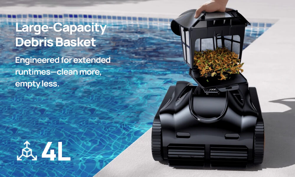 iGarden K80 large 4L debris basket for leaves and everyday pool debris