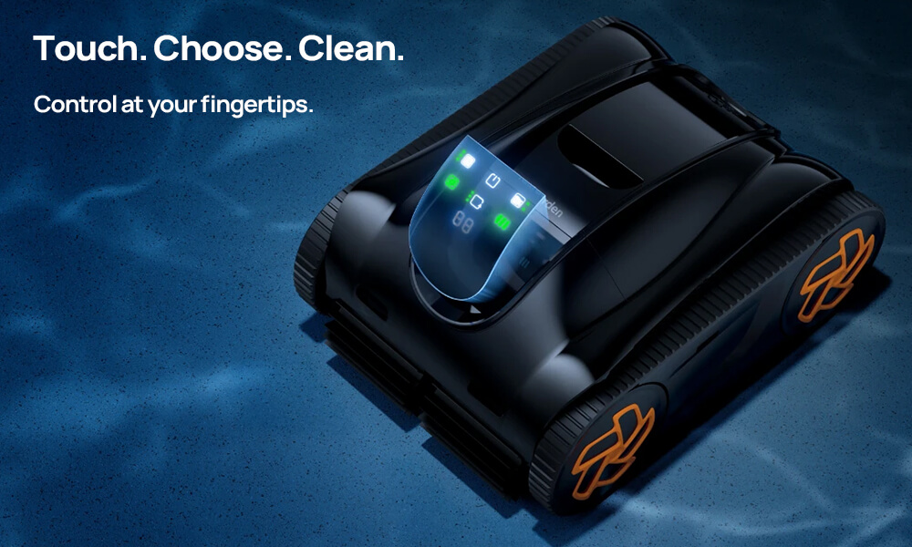 iGarden K80 touchscreen control panel for cleaning mode selection