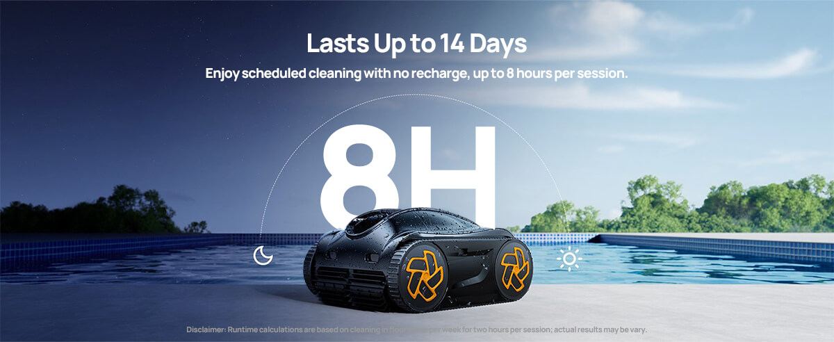 iGarden K80 cordless robotic pool cleaner with up to 6 hours runtime