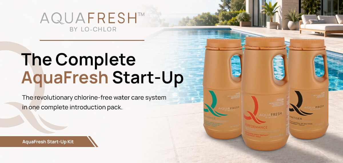 Complete AquaFresh chlorine-free pool start-up system