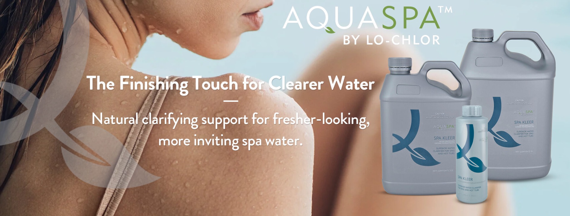 Natural clarifying support for clearer, fresher-looking spa water