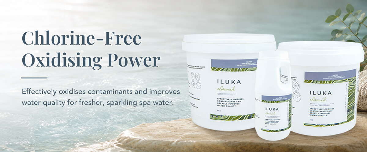 Iluka Eliminate chlorine-free shock treatment for spa water