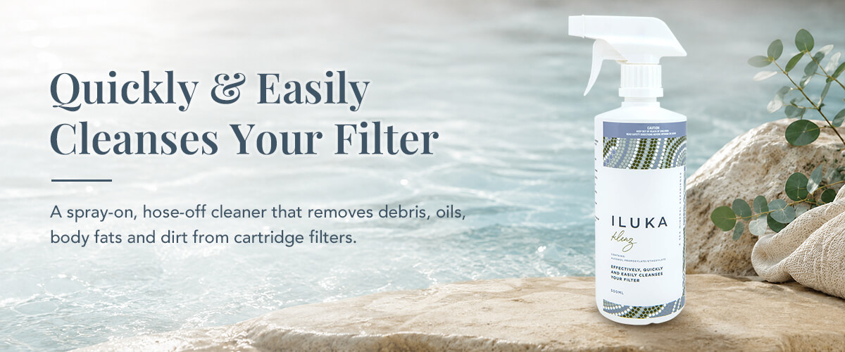 Iluka Klenz no-soak cartridge filter cleaner for spas and hot tubs