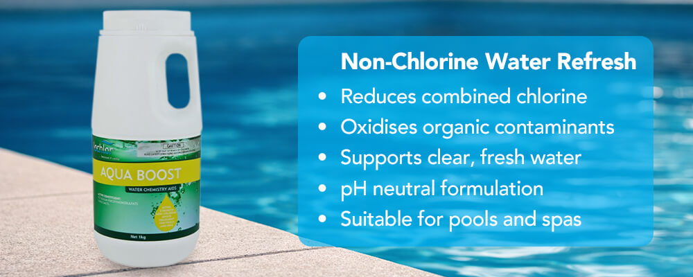 Oxygen-based shock action for clear water