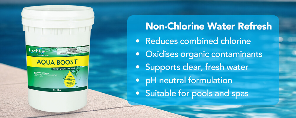 Oxygen-based shock action for clear water