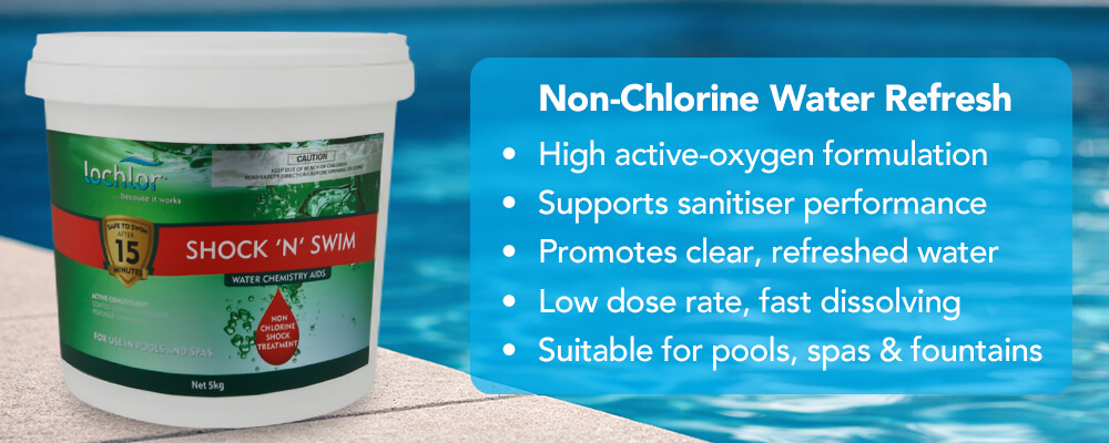 High active-oxygen shock for pool and spa water
