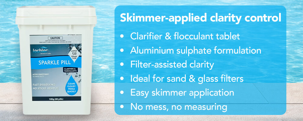 Skimmer-applied clarity control