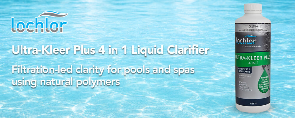Filtration-led clarity for pools and spasusing natural polymers