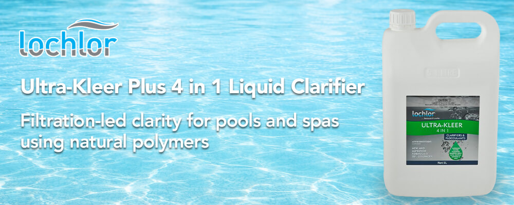 Filtration-led clarity for pools and spasusing natural polymers