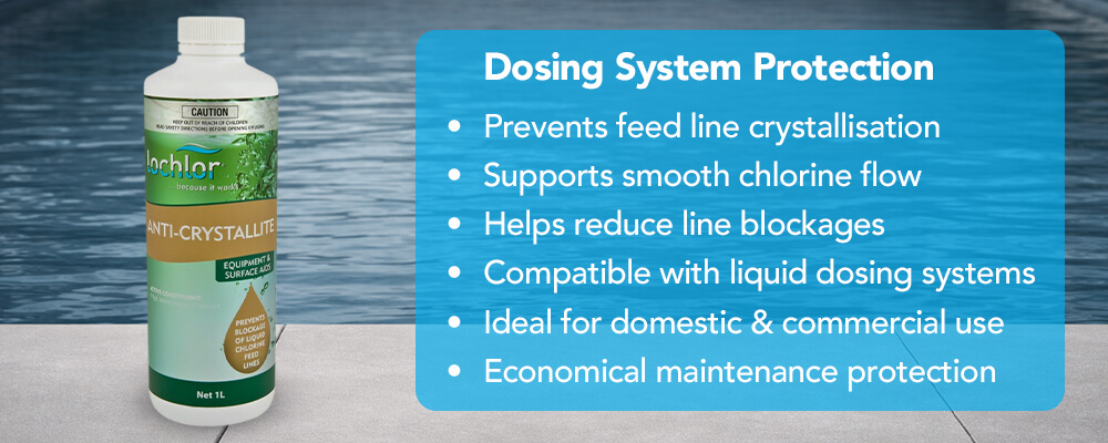 Supports smooth liquid chlorine flow