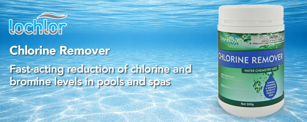 Chlorine and bromine level reduction for pools and spas