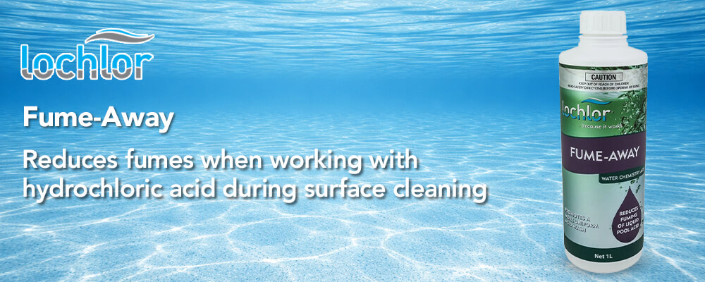Reduced acid fumes for pool surface cleaning