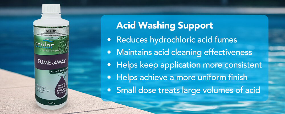 Controlled acid washing support