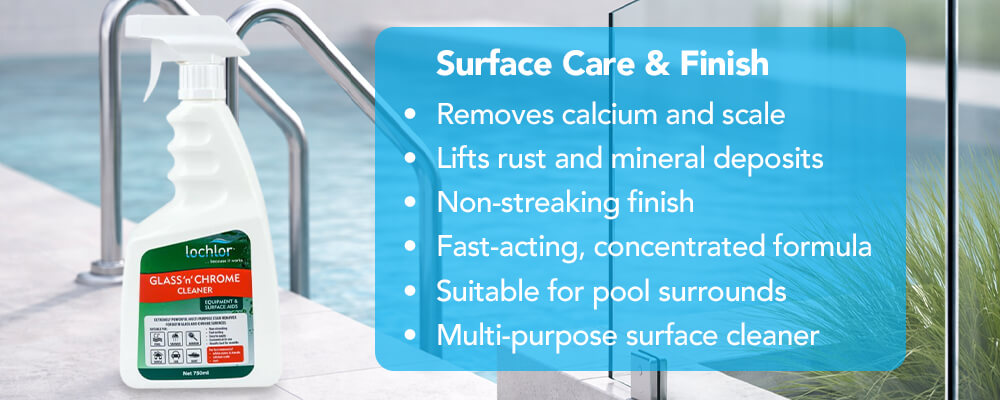 Streak-free cleaning for glass and chrome surfaces