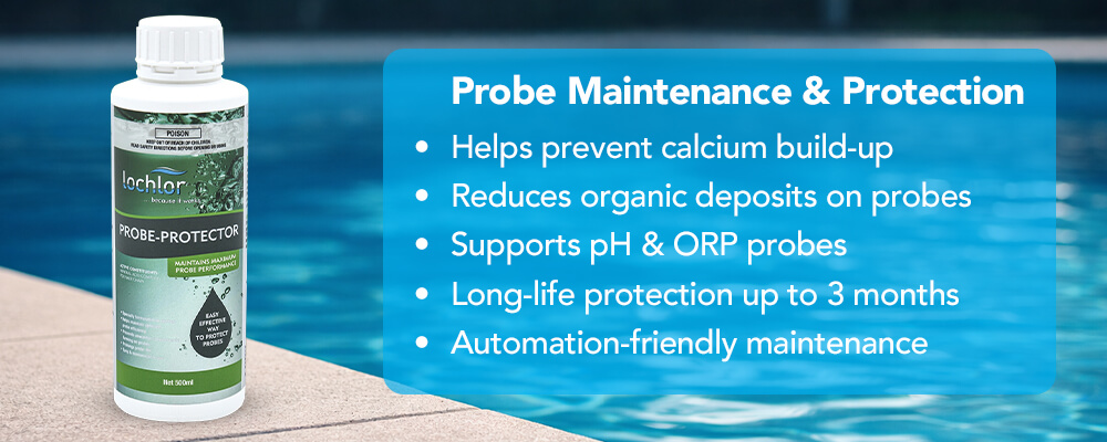 Prevents calcium and organic build-up on probes