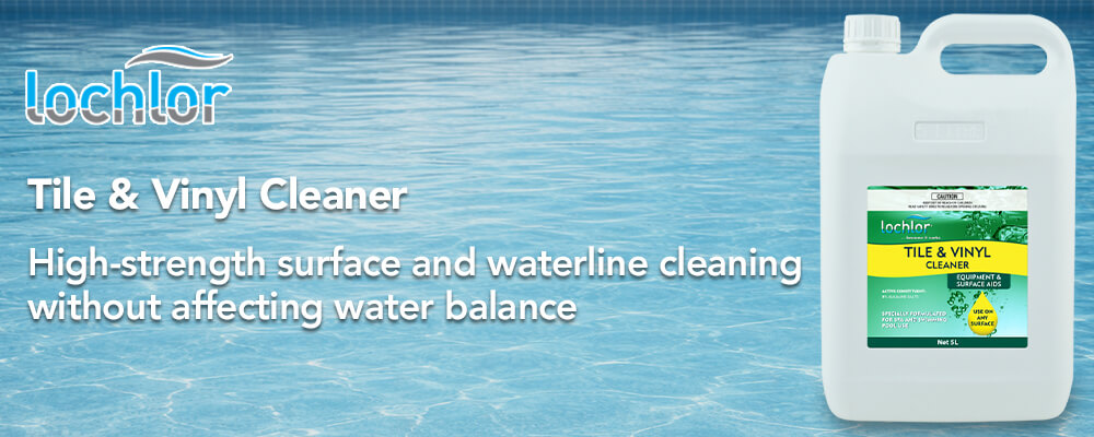 Tile and vinyl surface cleaning for pool and spa areas