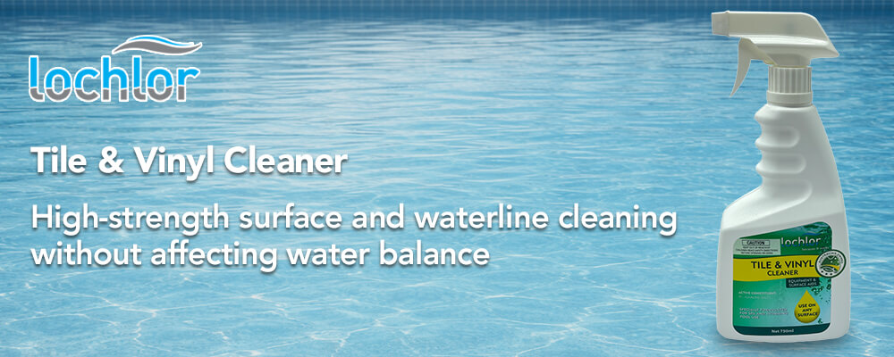 Tile and vinyl surface cleaning for pool and spa areas