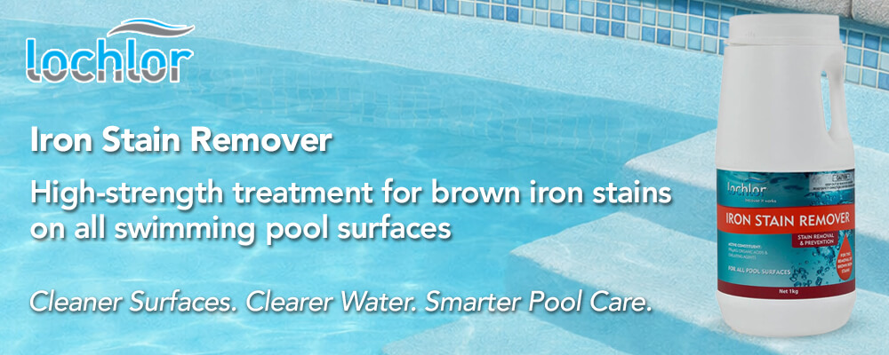 High-strength iron stain remover for swimming pool surfaces