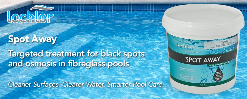 Targeted treatment for black spots and osmosis in fibreglass pools