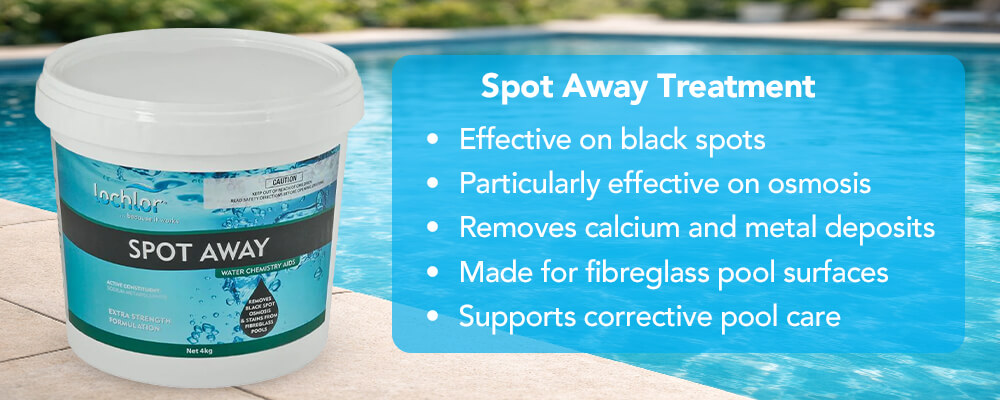 High-strength black spot remover for fibreglass pools