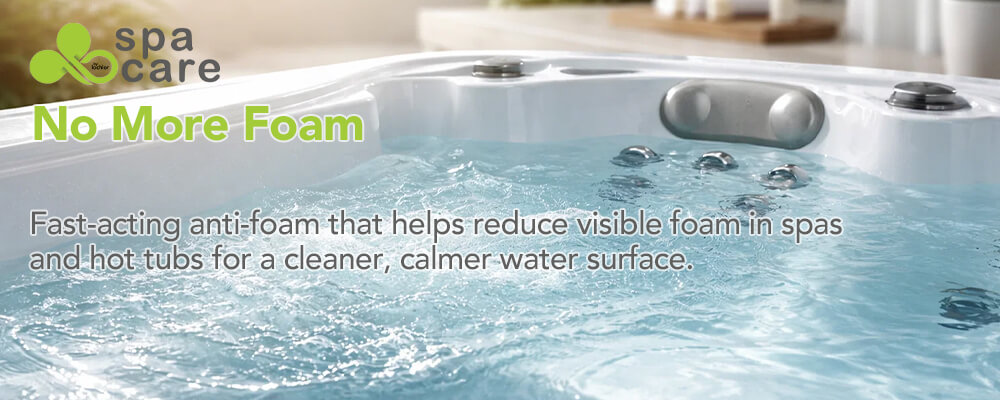 Fast-acting foam control for a cleaner, calmer spa surface