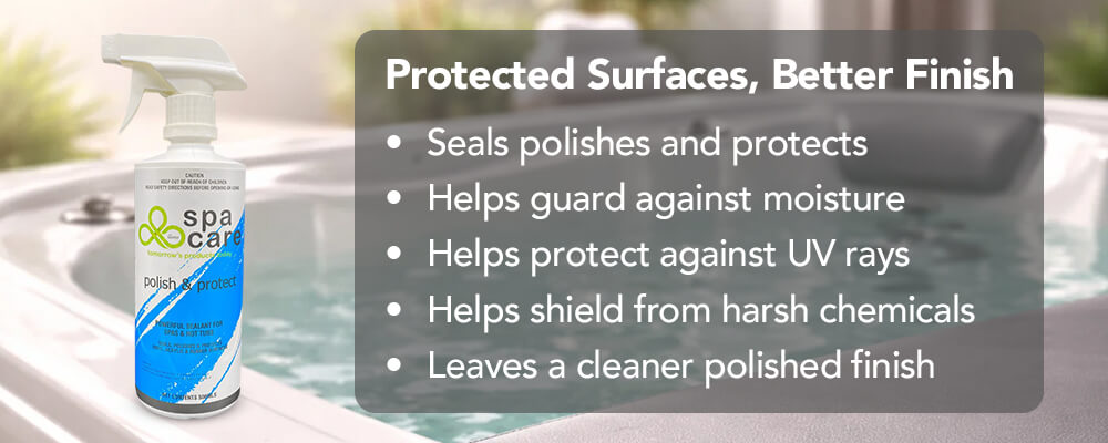 Protected and polished spa surfaces