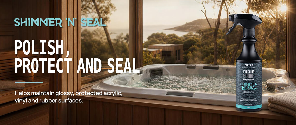 The Finishing Touch Shimmer N Seal for spa and hot tub surface protection