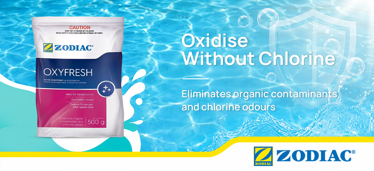 Zodiac OxyFresh non-chlorine shock treatment for fresher pool water