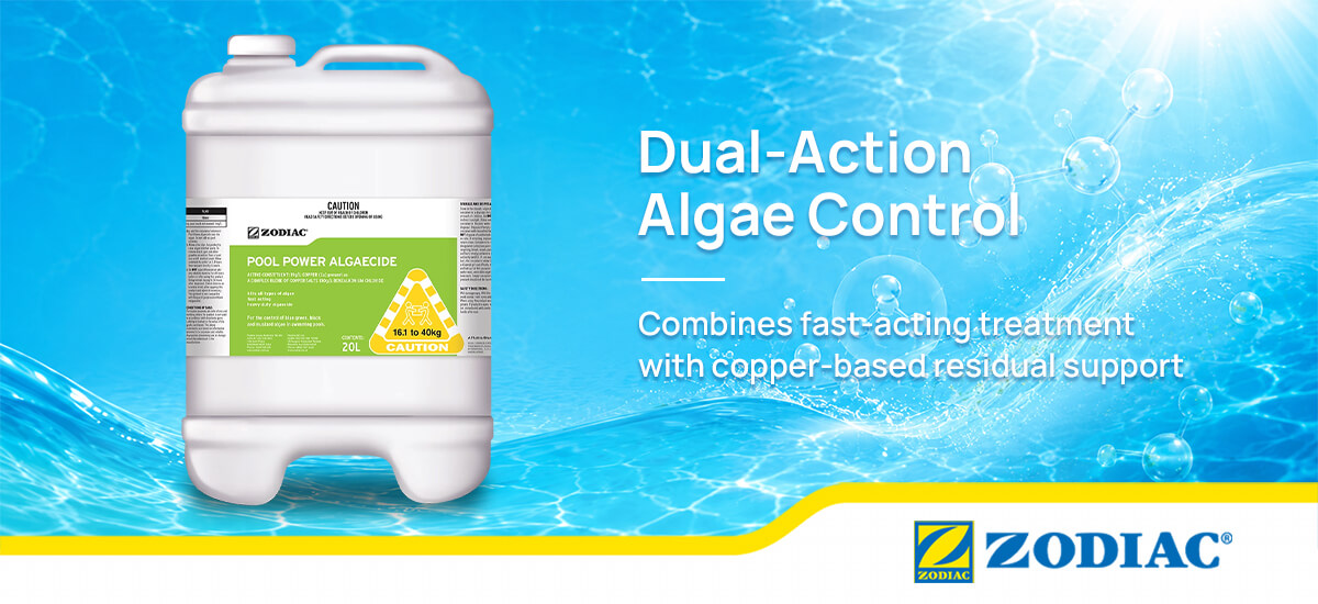 Zodiac Pool Power Algaecide heavy-duty 2-in-1 treatment for difficult pool algae
