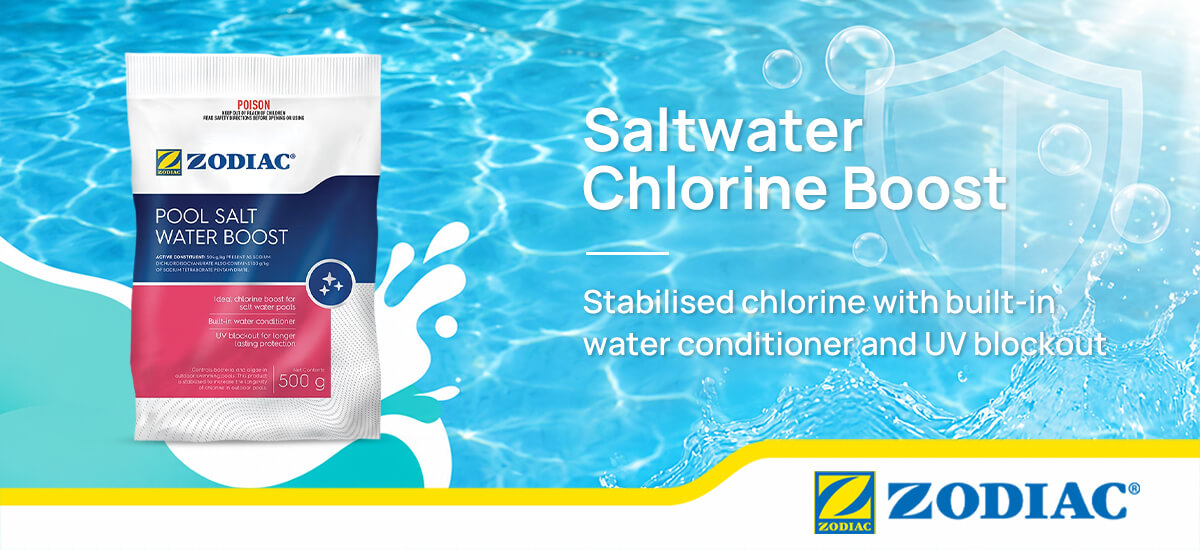 Zodiac Pool Salt Water Boost stabilised chlorine boost with borate water-conditioning support