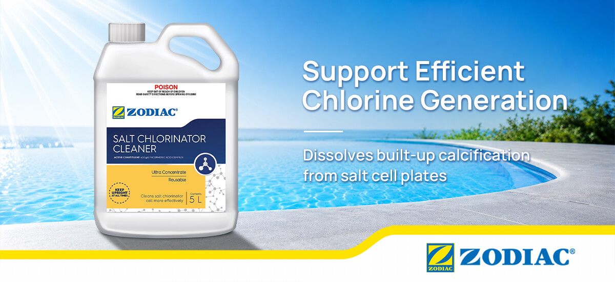 Zodiac Salt Chlorinator Cleaner reusable treatment for removing salt-cell calcification