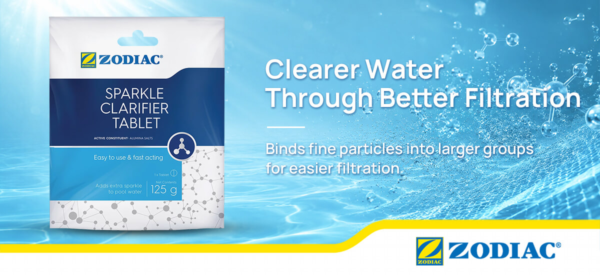 Zodiac Sparkle Clarifier Tablet for clearer, brighter pool water