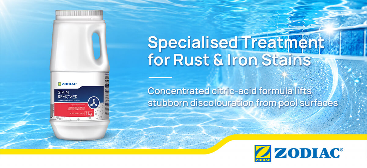 Zodiac Stain Remover concentrated citric-acid treatment for tough pool surface stains