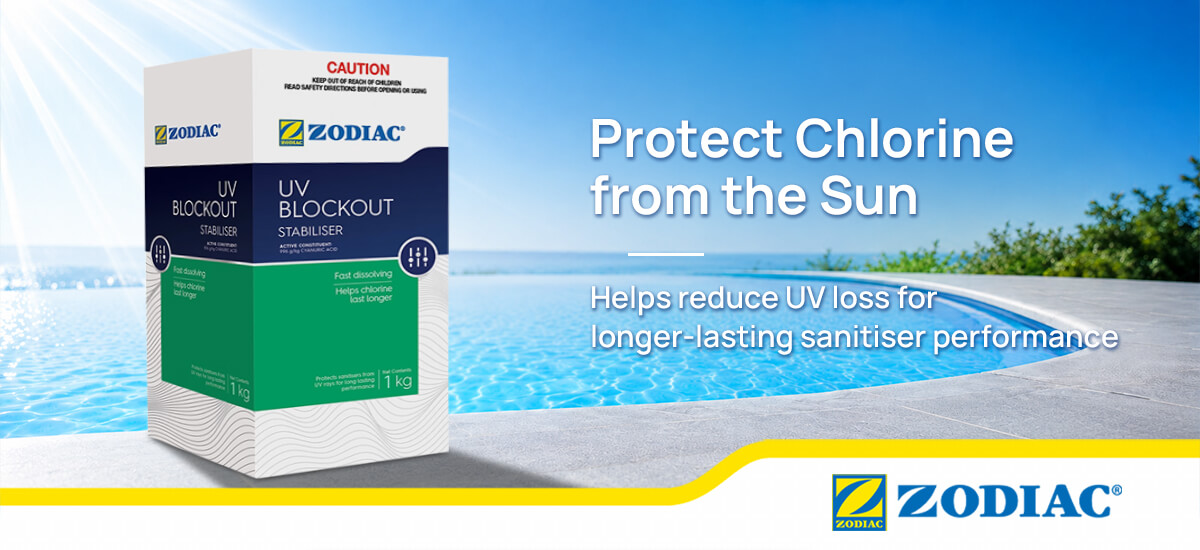 Zodiac UV Blockout chlorine stabiliser for protection from sunlight