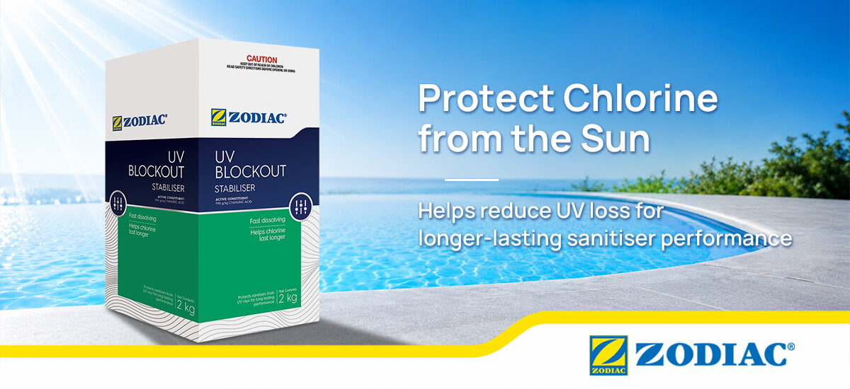 Zodiac UV Blockout chlorine stabiliser for protection from sunlight