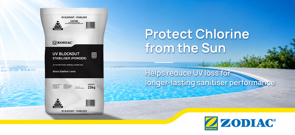 Zodiac UV Blockout chlorine stabiliser for protection from sunlight