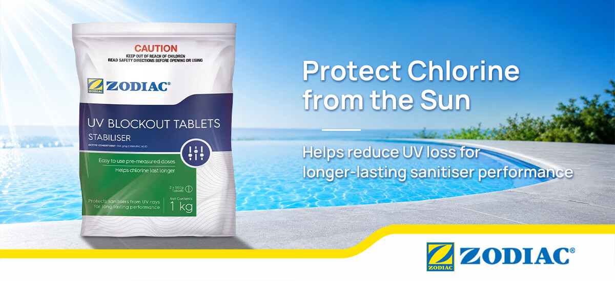 Zodiac UV Blockout Tablets for convenient chlorine protection from sunlight