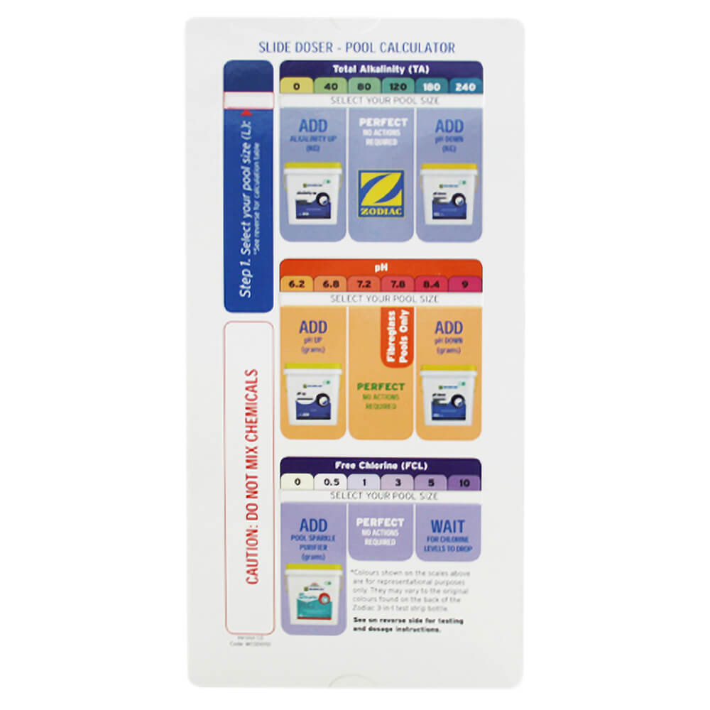 Zodiac Pool Chemistry Calculator Slide Doser